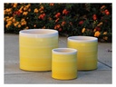 EASTER LILY PLANTER, OMBRE YELLOW, SET OF 3- 15"X13.5", 12"X12", 10"X9"