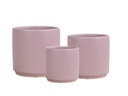 ARLO PLANTER, LILAC, SET OF 3, 15"X15.5", 12"X12", 10"X10"