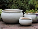 LOW FISHBOWL PLANTER, WHITE, 20.0"X15.0", 15.5"X9", 11.5"X6.5",