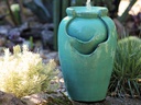 TEA GARDEN FOUNTAIN, SELF CONTAINED, TURQUOISE, SIZE D, 15.0" X 23.0" (PUMP INCLUDED)