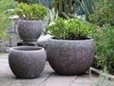 LOW MILANO PLANTER, CORAL PURPLE, SET OF 3- 21.5" X 15.5", 16.0" X 12.0", 12.0" X 10.0"