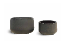COLUSA NOIR PLANTER, DARK BROWN, SET OF 2 - 12.5" X 8.5", 8.5" X 6.5"
