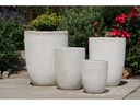 TALL MILANO CONE PLANTERS, CORAL WHITE, SET OF 4- 21.5"X27.0", 17"X23", 13"X18", 11"X14