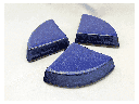 POT FEET, FALLING BLUE, SET OF 3- 4" X 1", SOLD IN BUNDLE OF 5