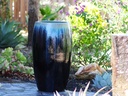 DRUM SHAPED PLANTER, CRYSTAL BLUE, 20.0" X 35.0"