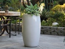 TALL DRUM POT, WHITE WHITE, 20"X35"