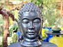 LARGE BUDDHA HEAD, MATTE BLACK, SIZE A, 17.5" X 30.5"