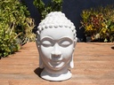 MEDIUM BUDDHA HEAD, WHITE WHITE, SIZE B, 14"X 20"