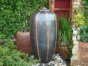 THAILAND JAR CHESTNUT, FOUNTAIN, SILVER BLACK OVER FALLING CREAM, 21.5"X39" (BASE/PUMP SOLD SEPERATELY)