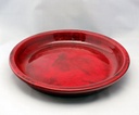 ROUND SAUCER, LAVISH RED, OD 13", ID 10"