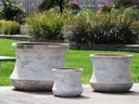 HIGH VASE, ATLANTIS SKY, SET OF 3 - 25.0"x19.5", 18.0"x15.0", 12.0"x10.0"