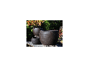 LAGUNA DRUM PLANTER, ESPRESSO CLAY, SET OF 3 - 16.5" X 12.0", 12.0" X 9.0", 8.5" X 6.0"